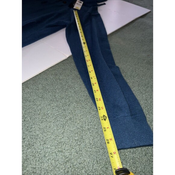 Chaps NWT Terry Hoodie Sweatshirt, Medium, Blue, Button Large - Picture 3 of 8